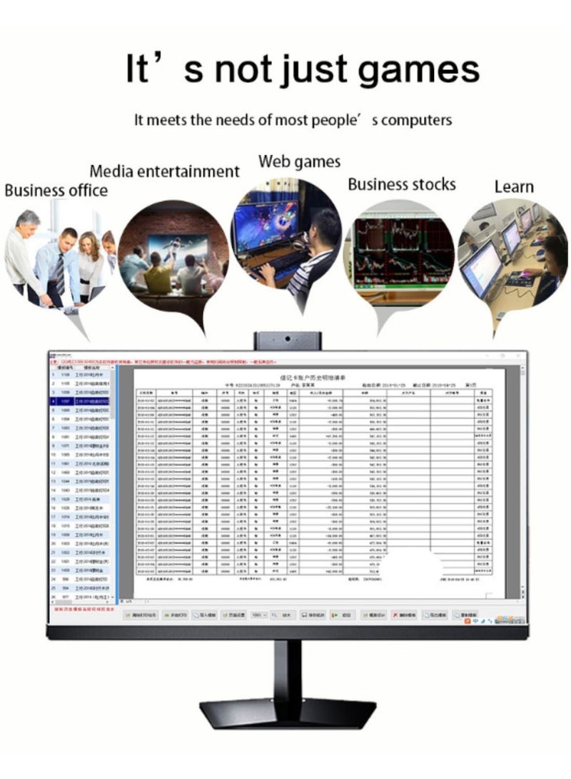 besrey  All-in-One Computers Business Desktop 23.8” FHD 60Hz Display, Intel Core i7-7700, 8GB DDR4 RAM, 512G SSD, Webcam, HDMI, VGA Wi-Fi 6, Wired Keyboard & Mouse, Windows 10, White, free English keyboard english WHITE - Image 5